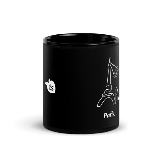 Taza Negra Brillante (París)