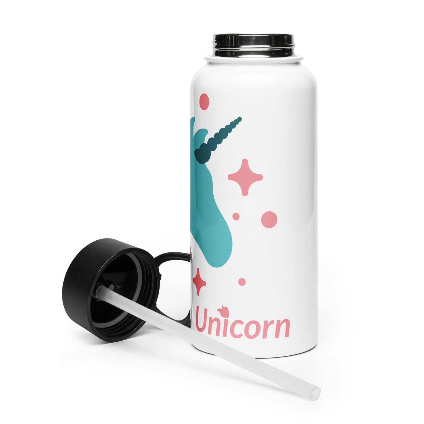 tsgabrielle™ • tsgabrielle™ • Stainless Steel Water Bottle with a Straw Lid (Unicorn) • • Stainless Steel Water Bottle with a Straw Lid (Unicorn) • TSG3 - UN03 - 2400051 • Product mockup