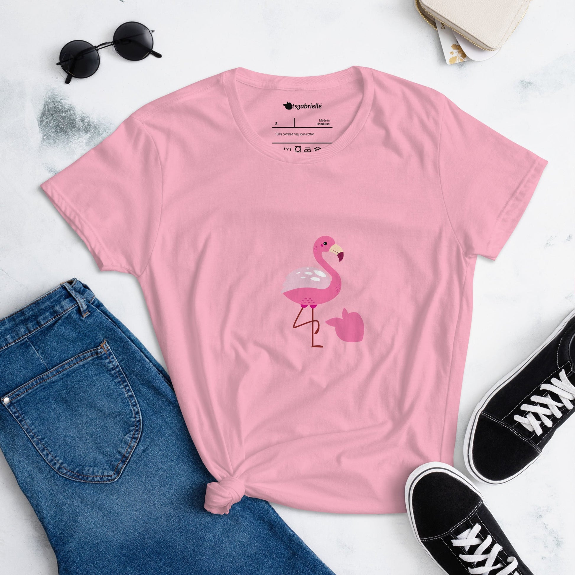 tsgabrielle™ • tsgabrielle™ • Trans / Women's Short Sleeve T-ShirtTrans - Rose • T-Shirt • Trans / Women's Short Sleeve T-ShirtTrans - Rose • TAG3 - PP05 - 2400015A •