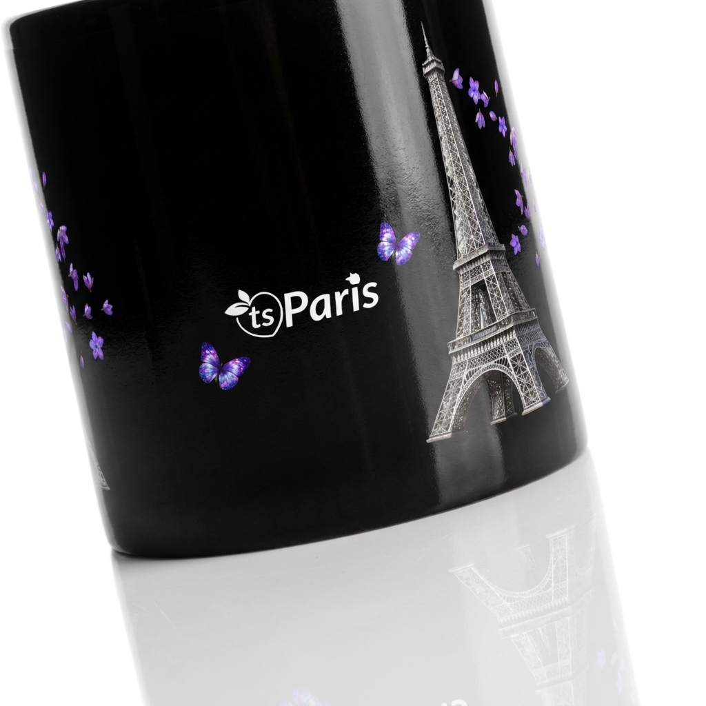 tsgabrielle® • París - La Torre Eiffel • Taza Brillante • Negra • Cerámica • 2 Tamaños - Black - View 7