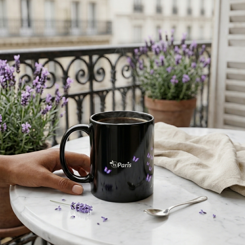 tsgabrielle® • París - La Torre Eiffel • Taza Brillante • Negra • Cerámica • 2 Tamaños - Black - View 20