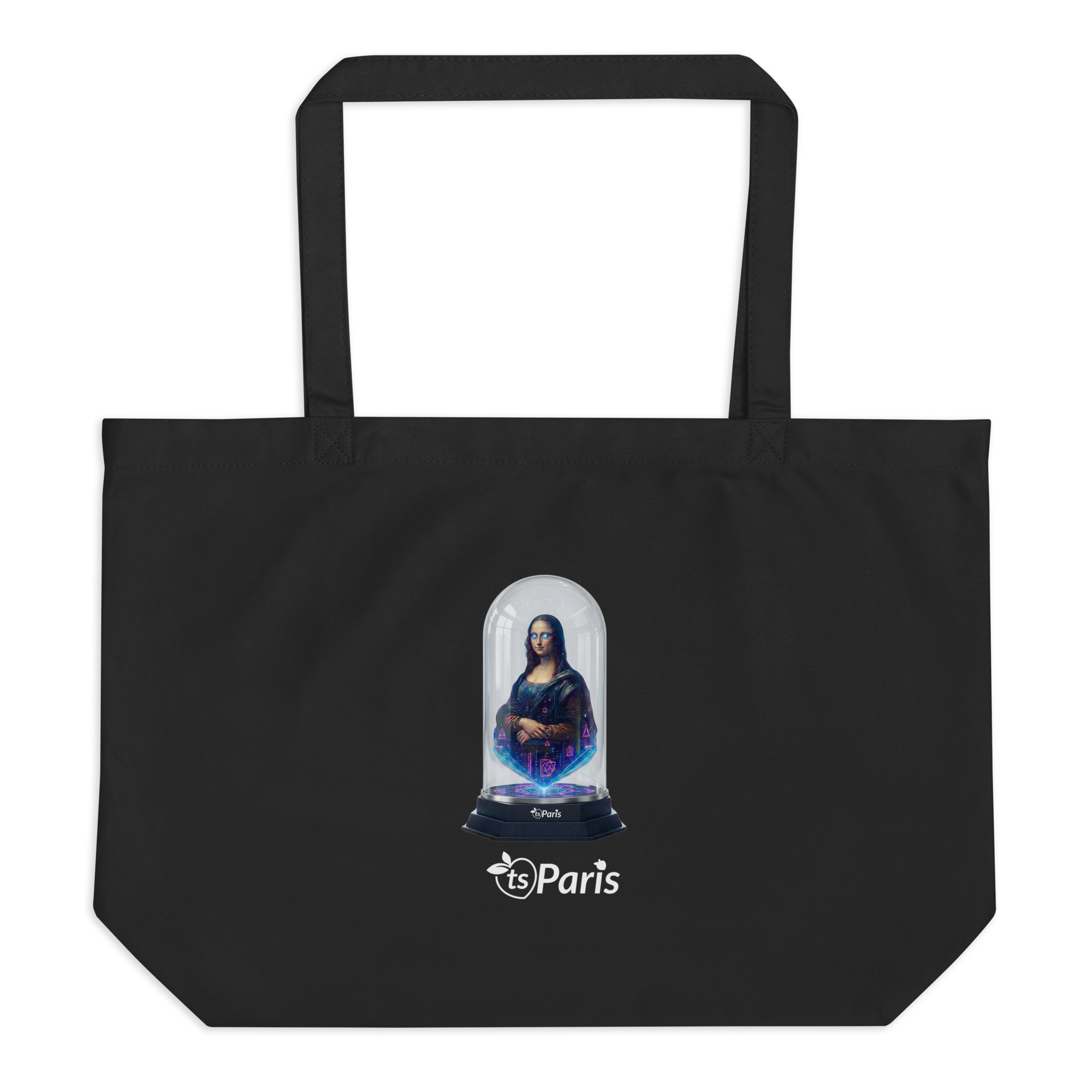 tsgabrielle® • Paris - Da Vinci • Large bolsa tote • negro • Cotton Organic
