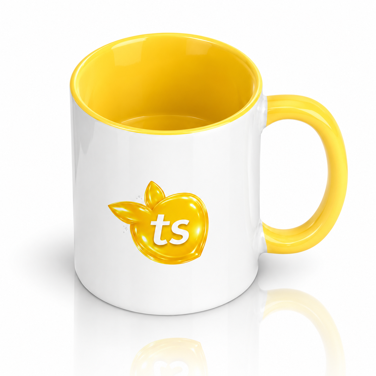 tsgabrielle® • Taza blanca con interior de color • Amarillo • 11 oz - Yellow - View 7
