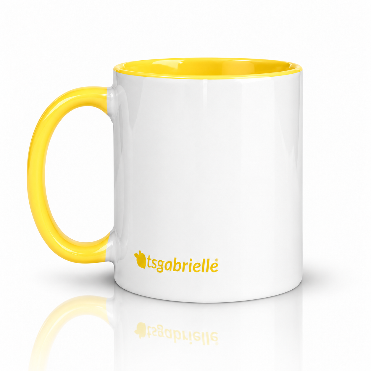 tsgabrielle® • Taza blanca con interior de color • Amarillo • 11 oz - Yellow - View 8