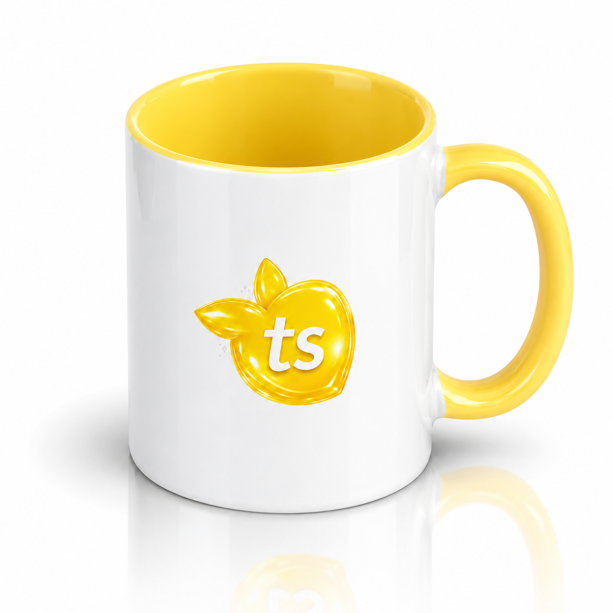 tsgabrielle® • Taza blanca con interior de color • Amarillo • 11 oz - Yellow - View 11