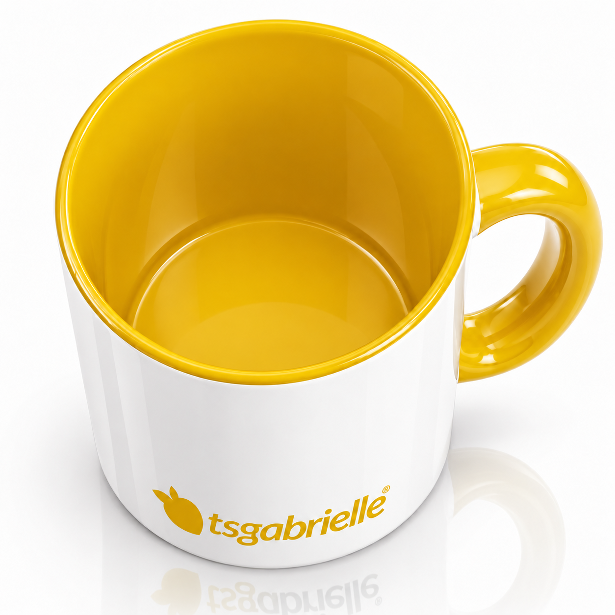 tsgabrielle® • Taza blanca con interior de color • Amarillo • 11 oz - Yellow - View 13