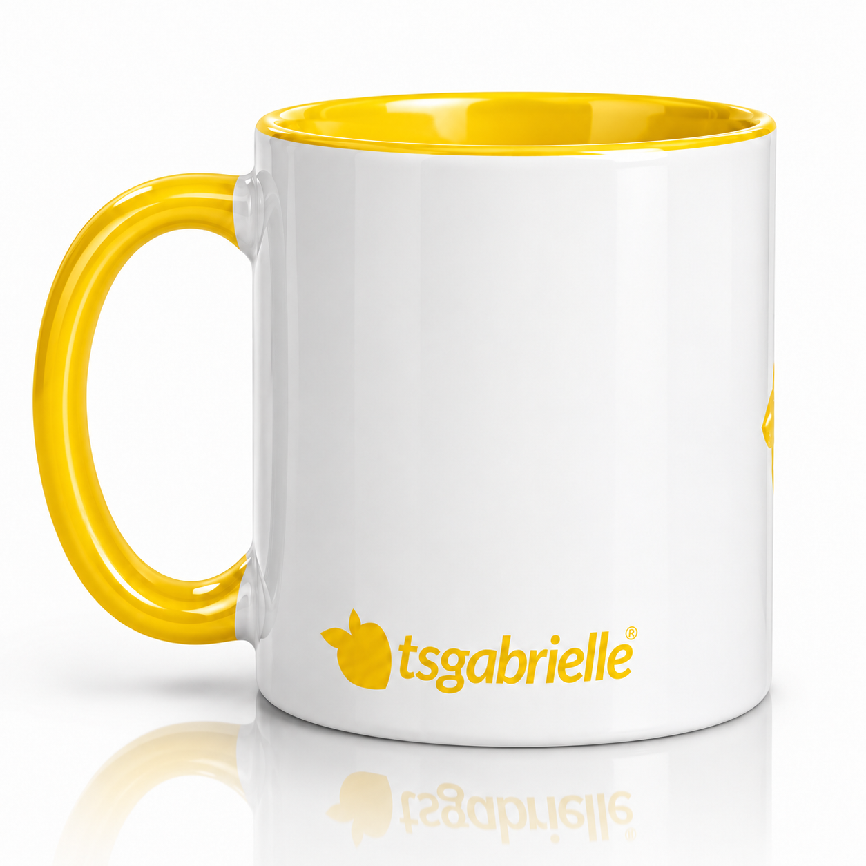 tsgabrielle® • Taza blanca con interior de color • Amarillo • 11 oz - Yellow - View 14