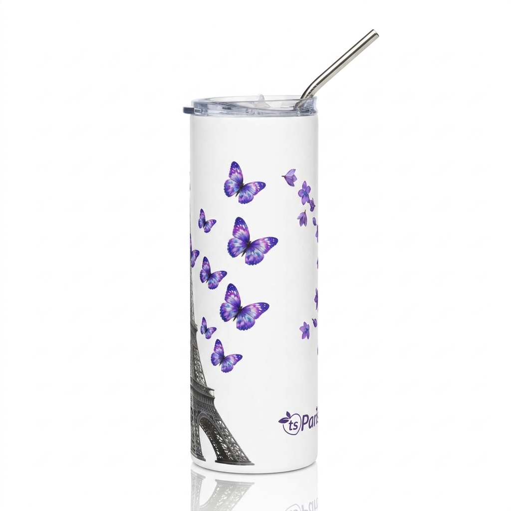 tsgabrielle® • Paris - La Tour Eiffel • Vaso térmico • Acero inoxidable • Blanco • 20 oz • Hogar & Decoración - White - View 7