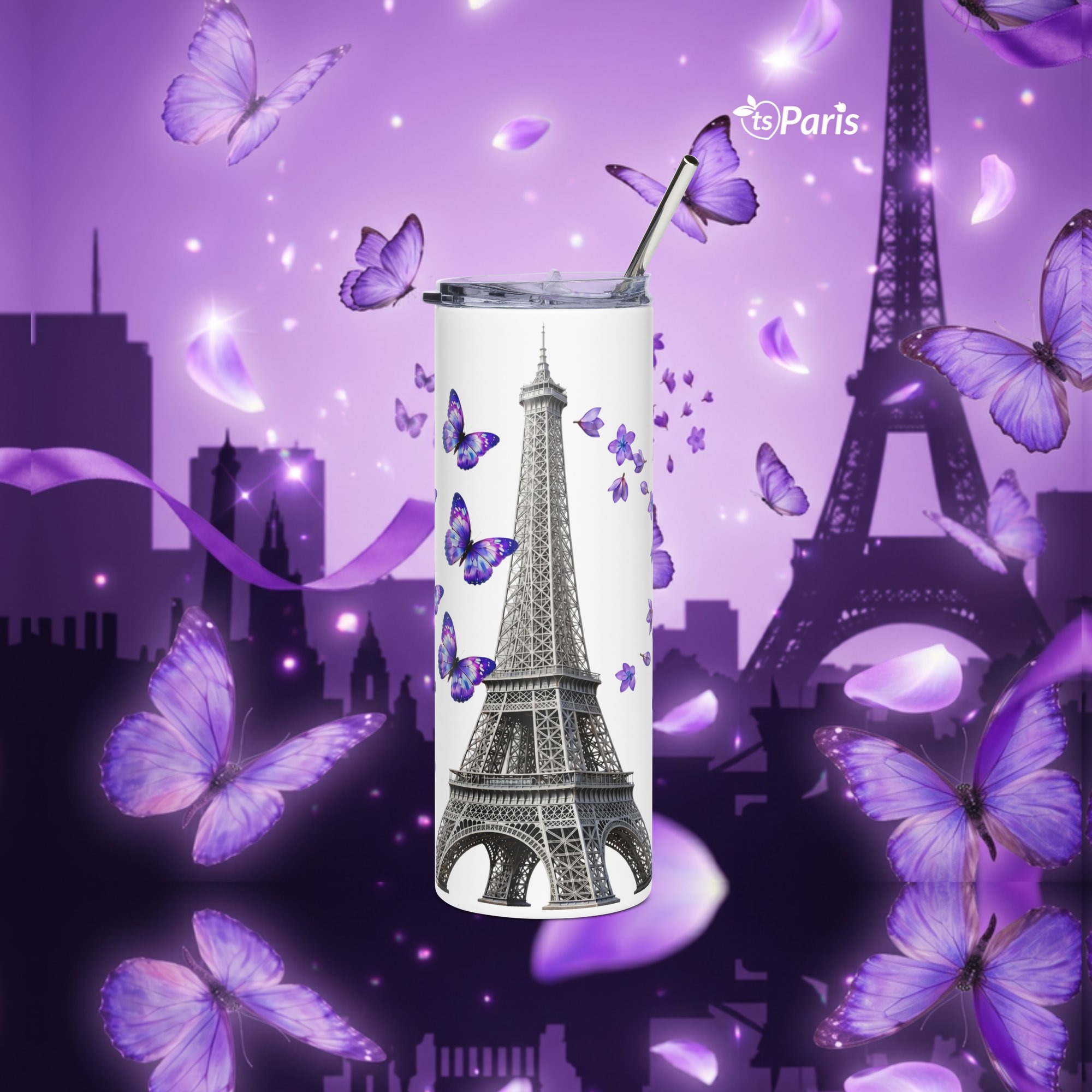 tsgabrielle® • Paris - La Tour Eiffel • Vaso térmico • Acero inoxidable • Blanco • 20 oz • Hogar & Decoración - White - View 11
