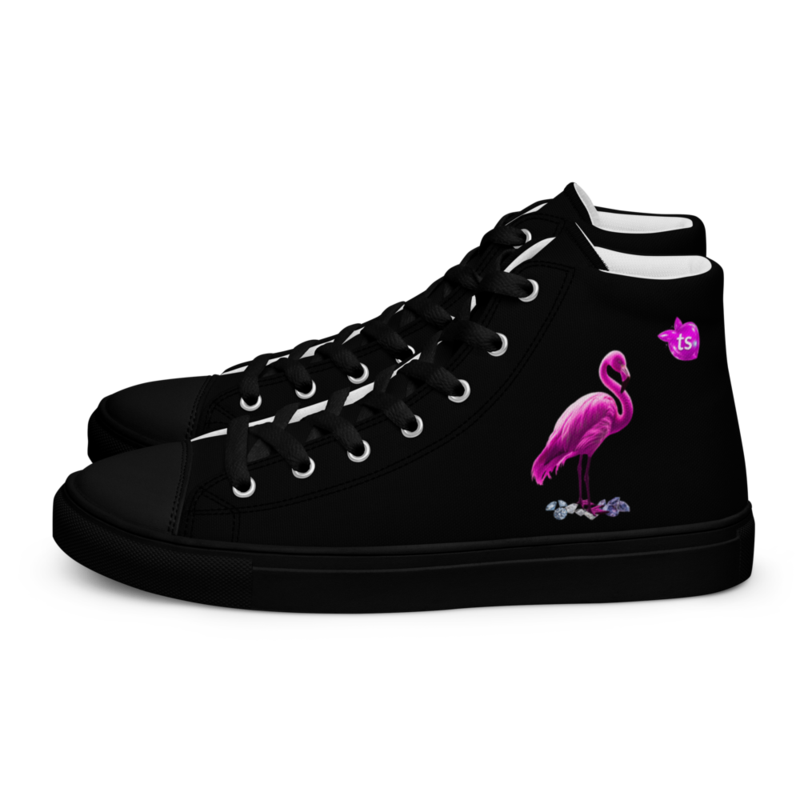 tsgabrielle® • Para Él • Flamant Rose • Zapatos Tipo High Top de Lona • Negro
