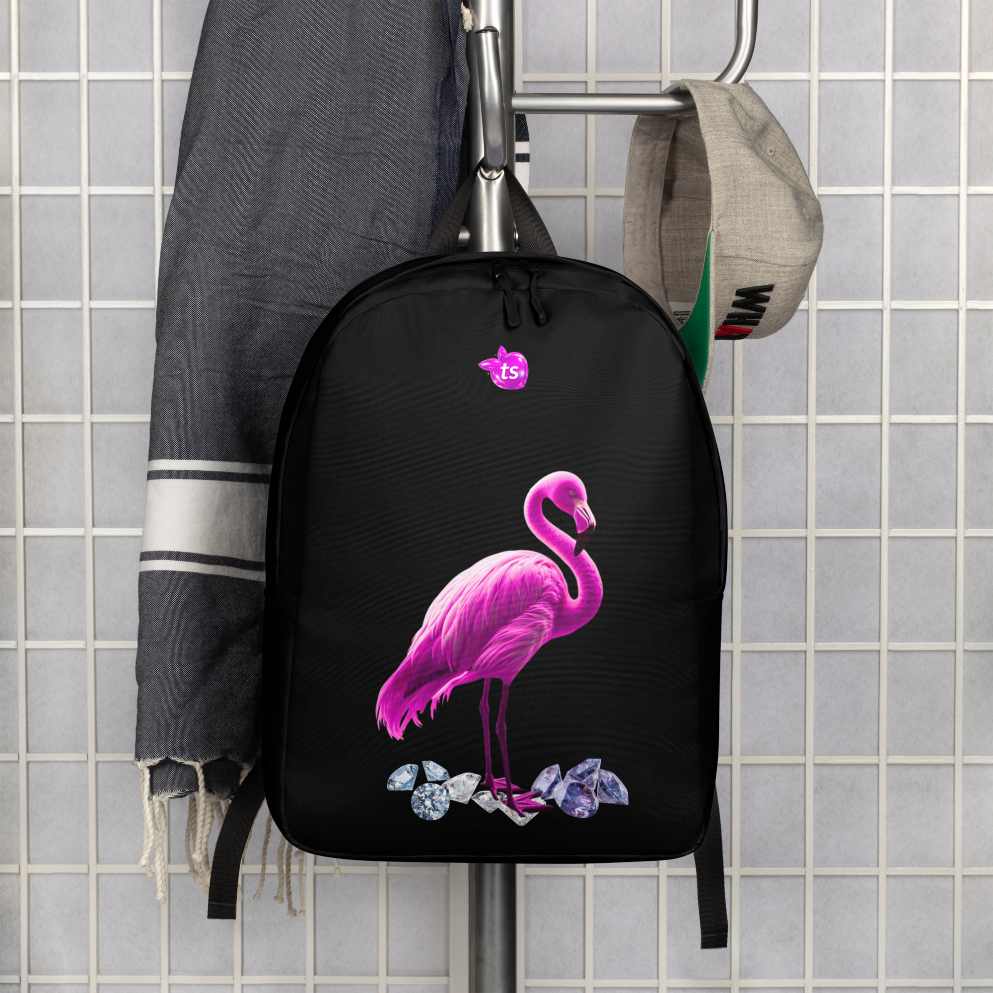 tsgabrielle® • Flamant Rosa • Mochila Minimalista • Negro - White - View 9