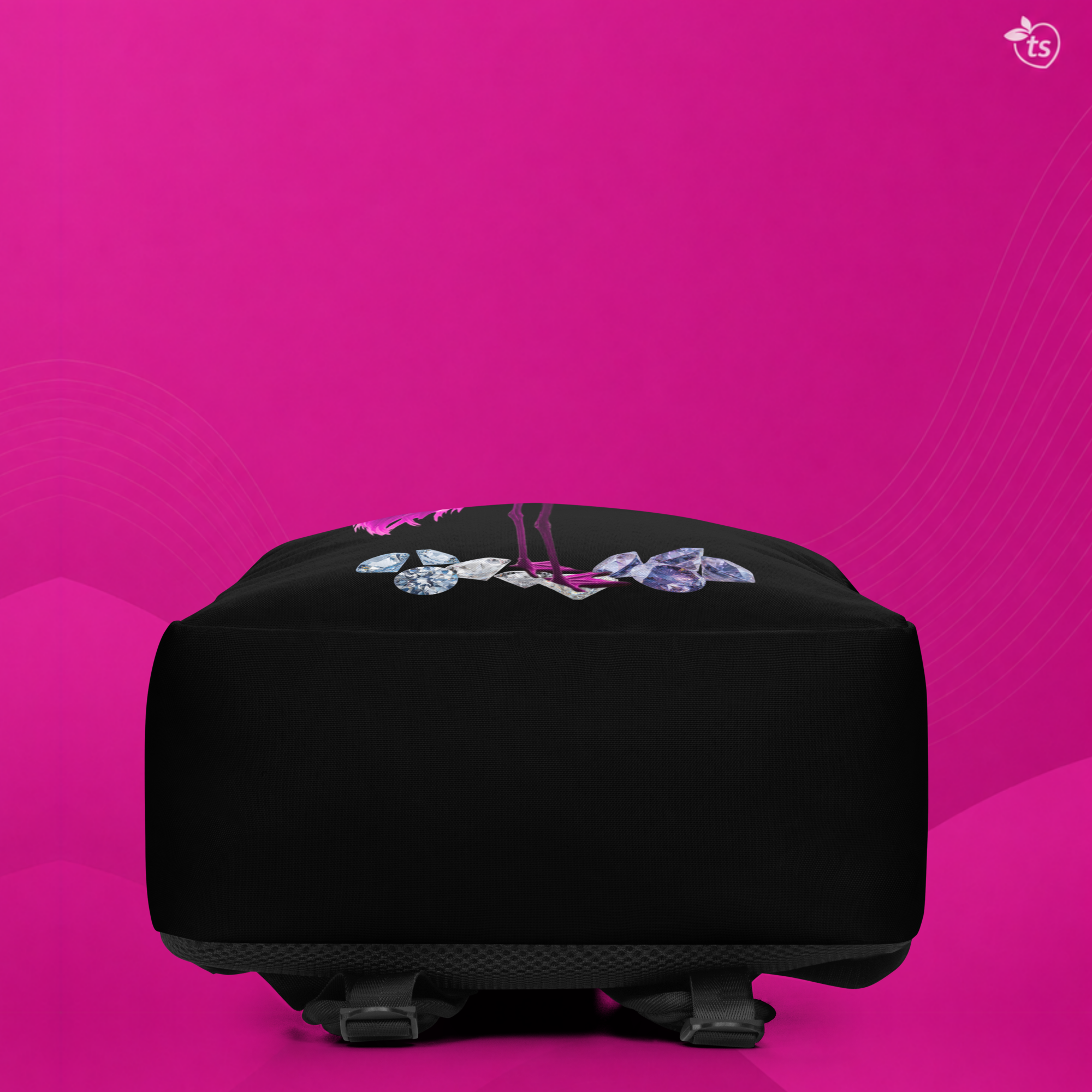 tsgabrielle® • Flamant Rosa • Mochila Minimalista • Negro - White - View 8