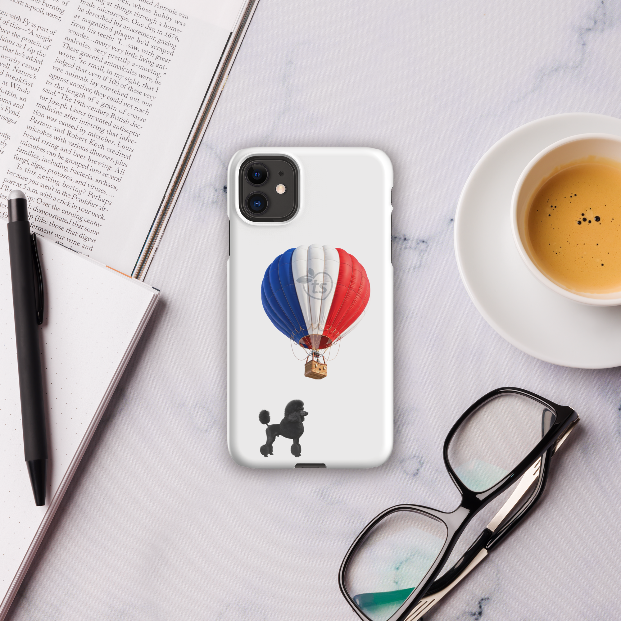 tsgabrielle® • París - Le Chien • Funda Snap para iPhone® • Blanco • Modelos más recientes - Glossy - View 4