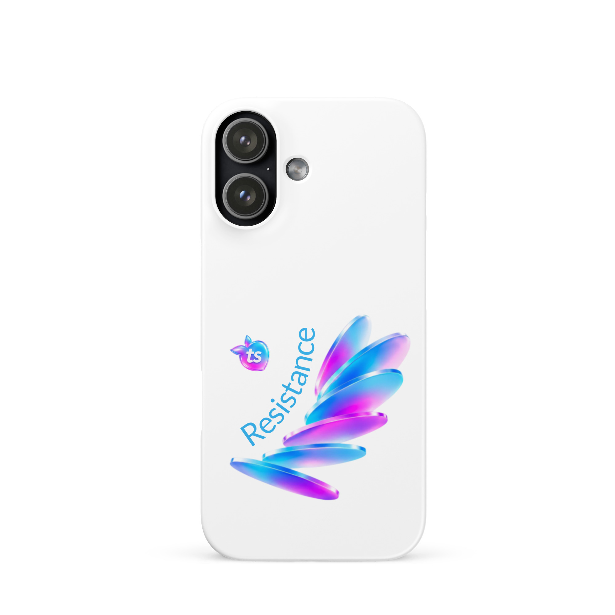 tsgabrielle® • Pride 26 - Resistance • Funda rígida compatible con iPhone® • Blanca • Brillante • Modelos recientes