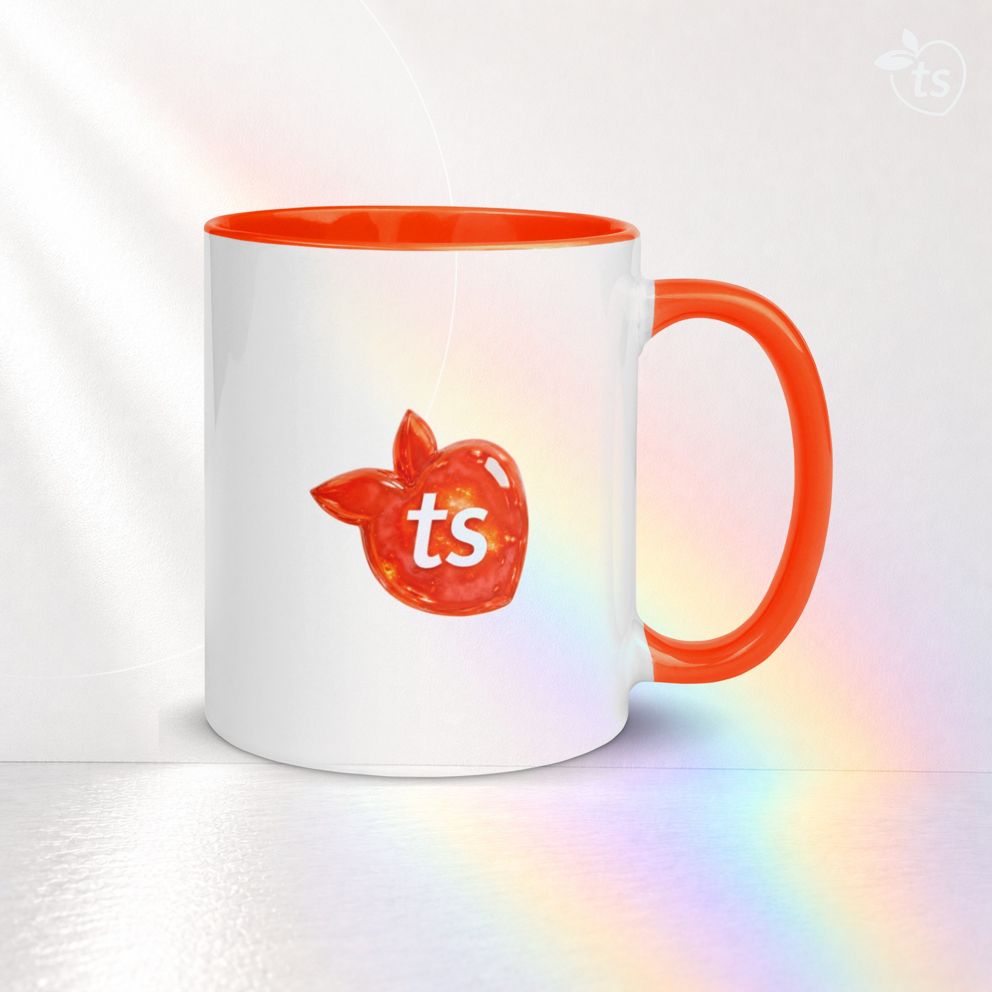 tsgabrielle® • Taza con Interior Naranja • Cerámica • 11 oz
