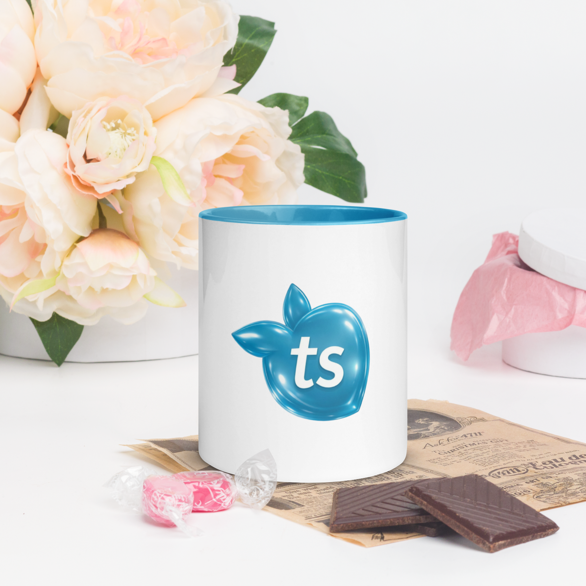 tsgabrielle® • Taza con interior color azul claro • Cerámica • 2 tamaños - Blue - View 9