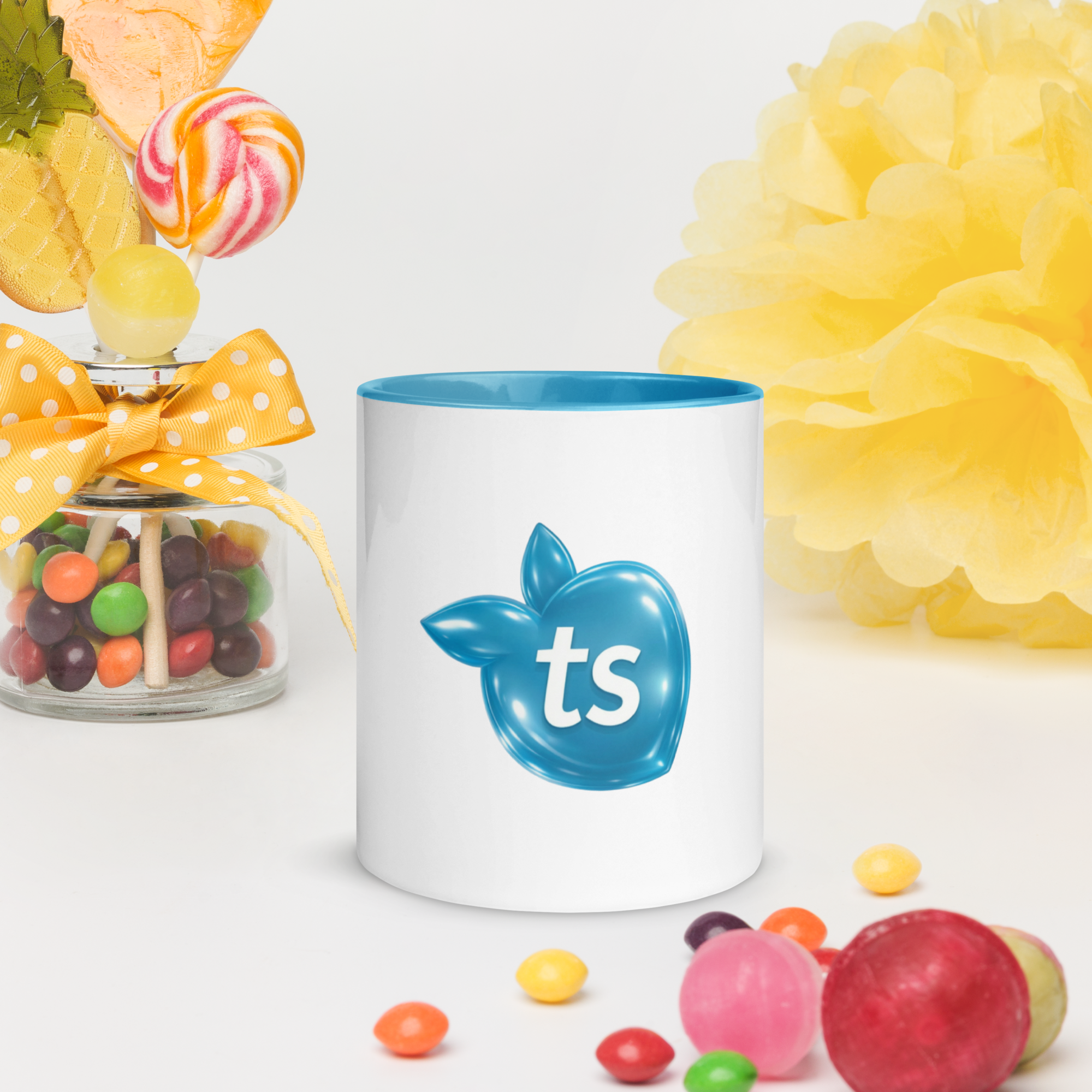 tsgabrielle® • Taza con interior color azul claro • Cerámica • 2 tamaños - Blue - View 11