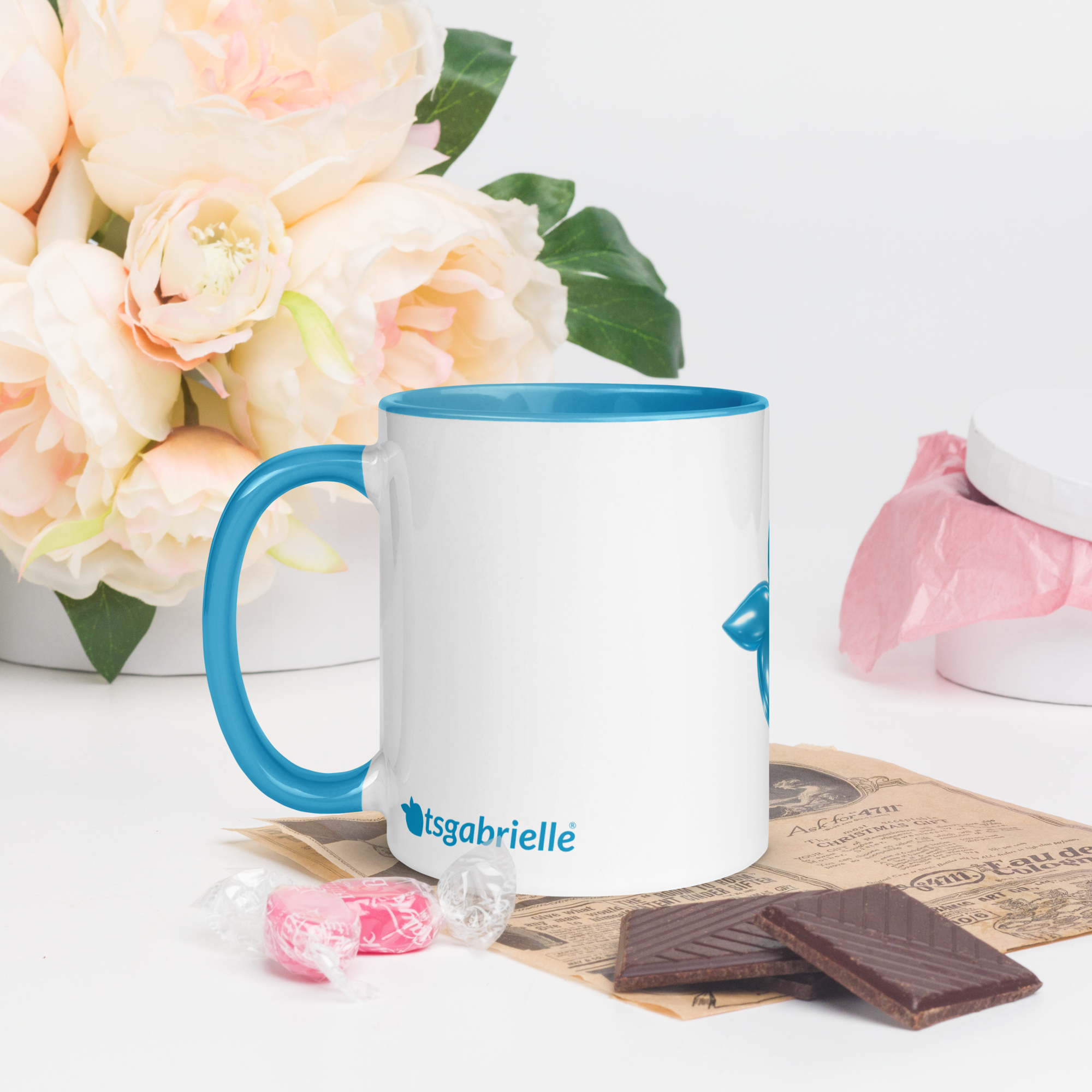 tsgabrielle® • Taza con interior color azul claro • Cerámica • 2 tamaños - Blue - View 10