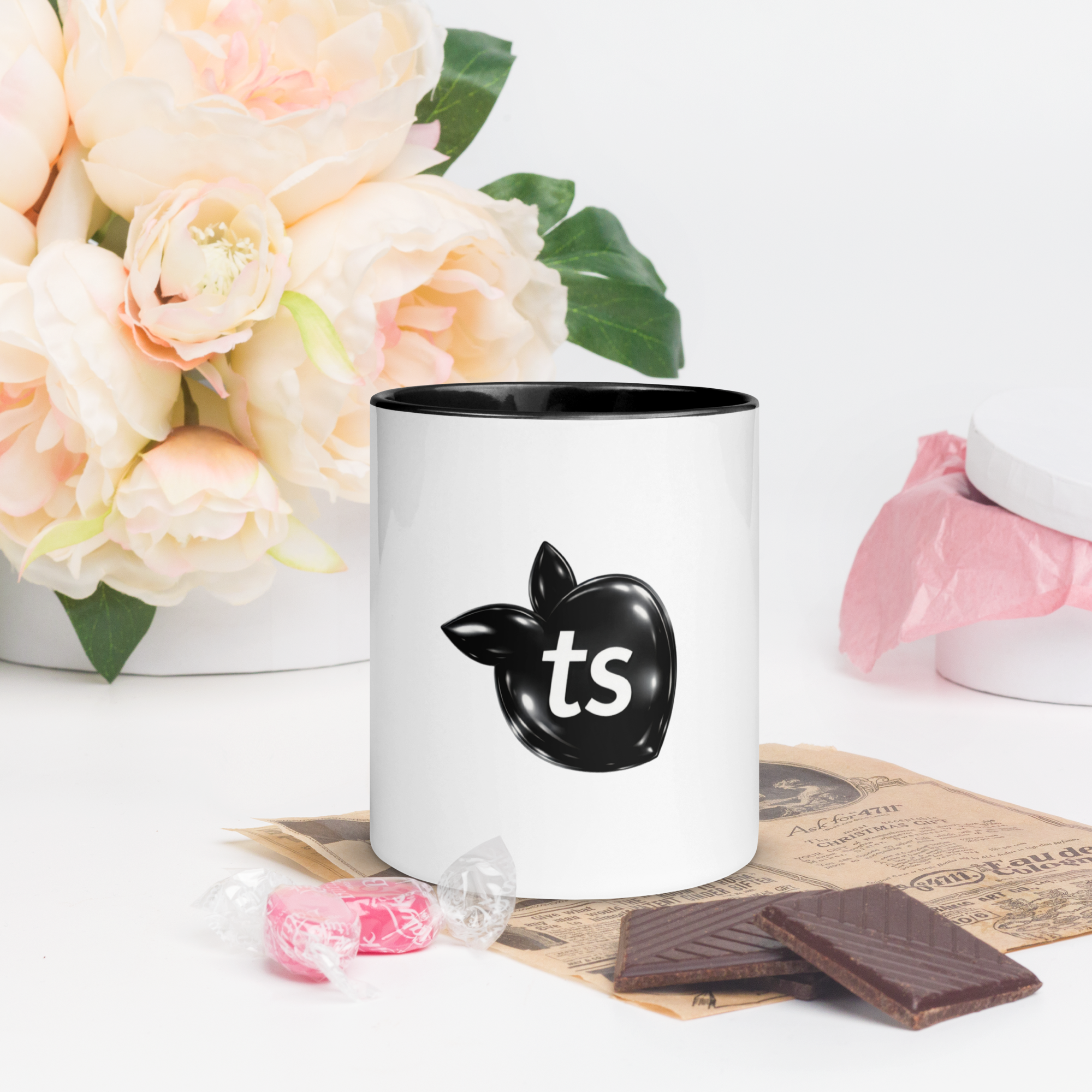 tsgabrielle® • Taza con Interior Color Negro • Cerámica • 2 Tamaños - Black - View 6