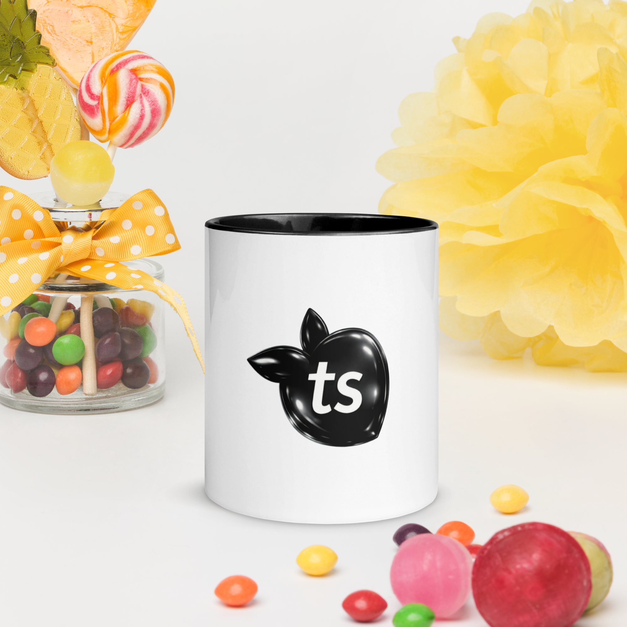 tsgabrielle® • Taza con Interior Color Negro • Cerámica • 2 Tamaños - Black - View 8