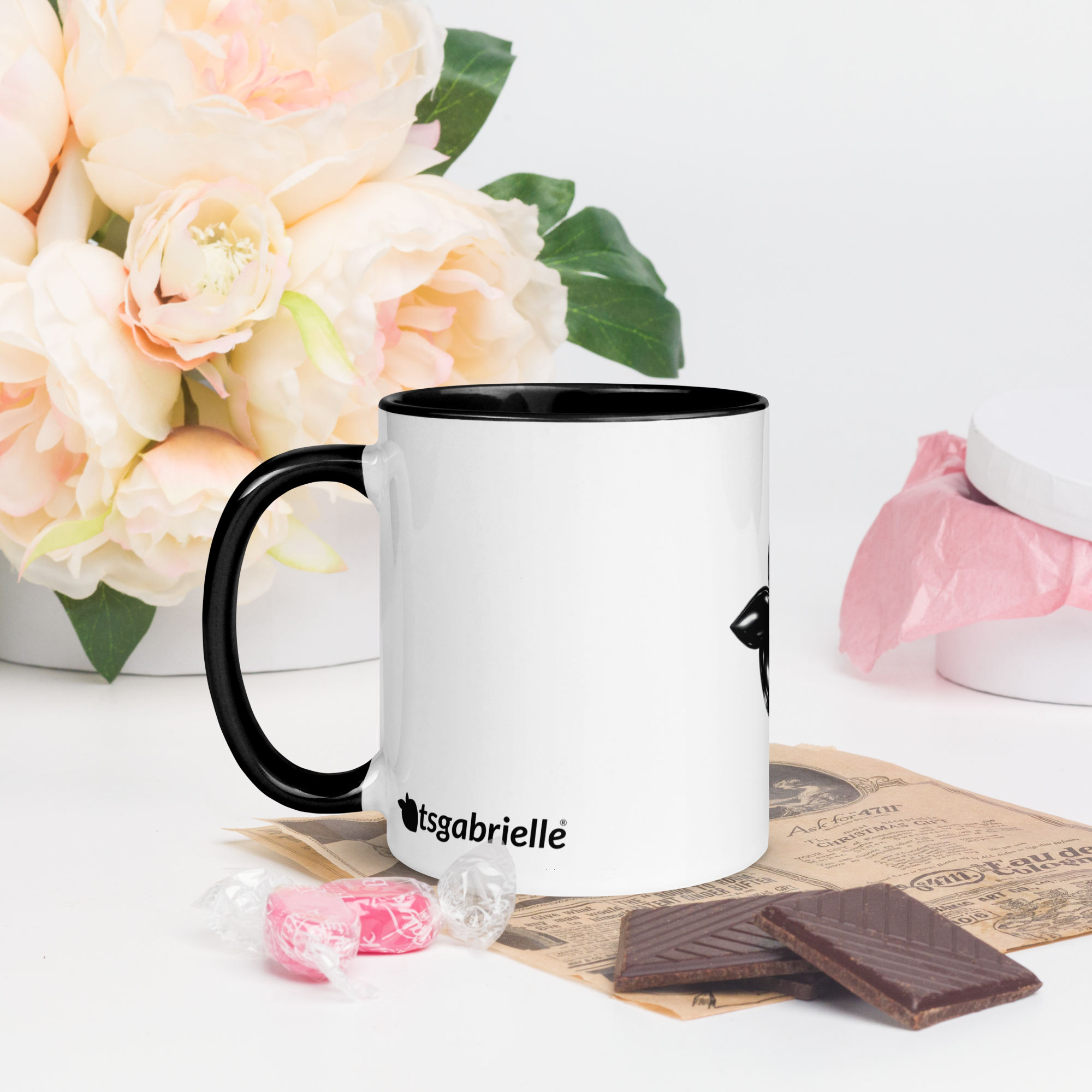 tsgabrielle® • Taza con Interior Color Negro • Cerámica • 2 Tamaños - Black - View 14