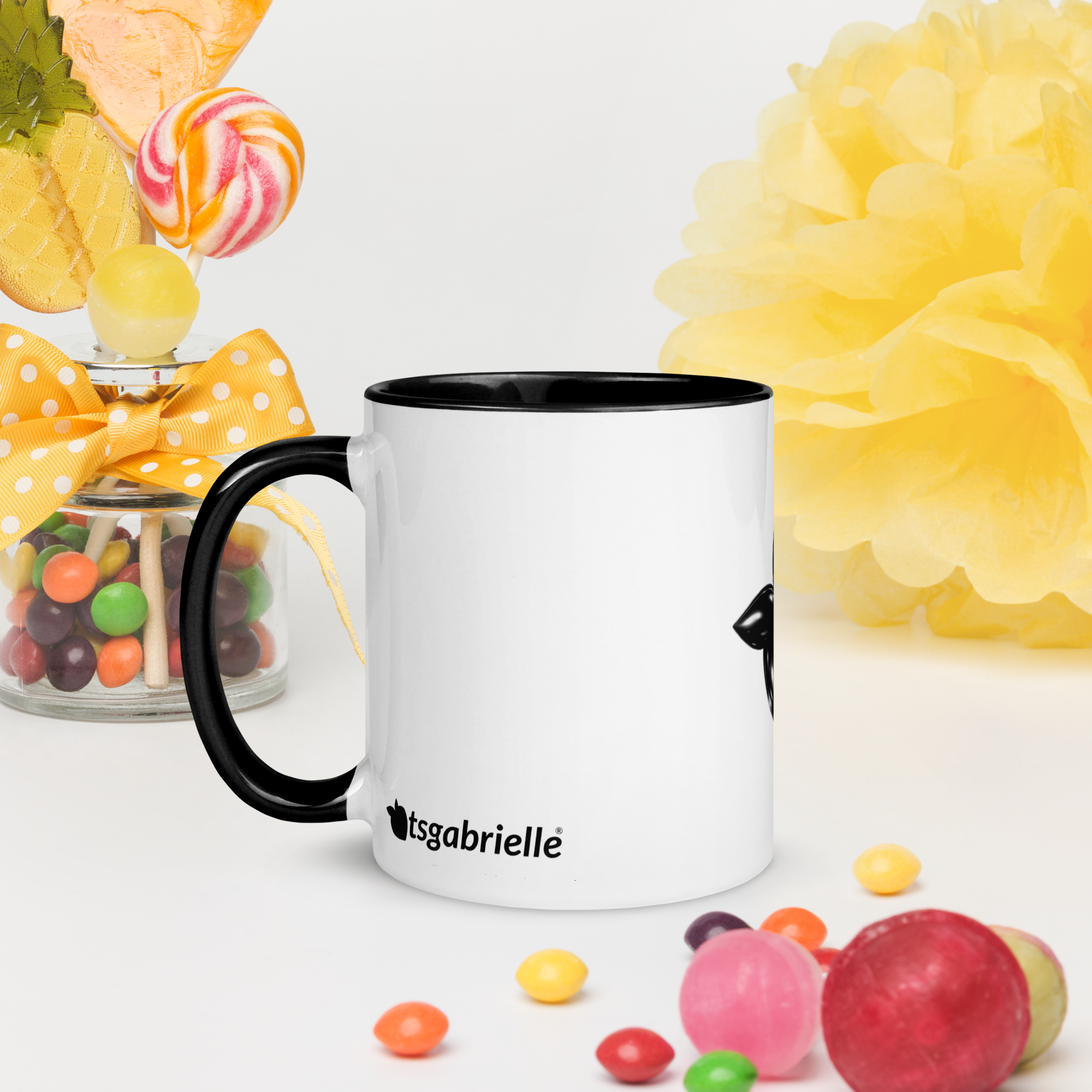tsgabrielle® • Taza con Interior Color Negro • Cerámica • 2 Tamaños - Black - View 15