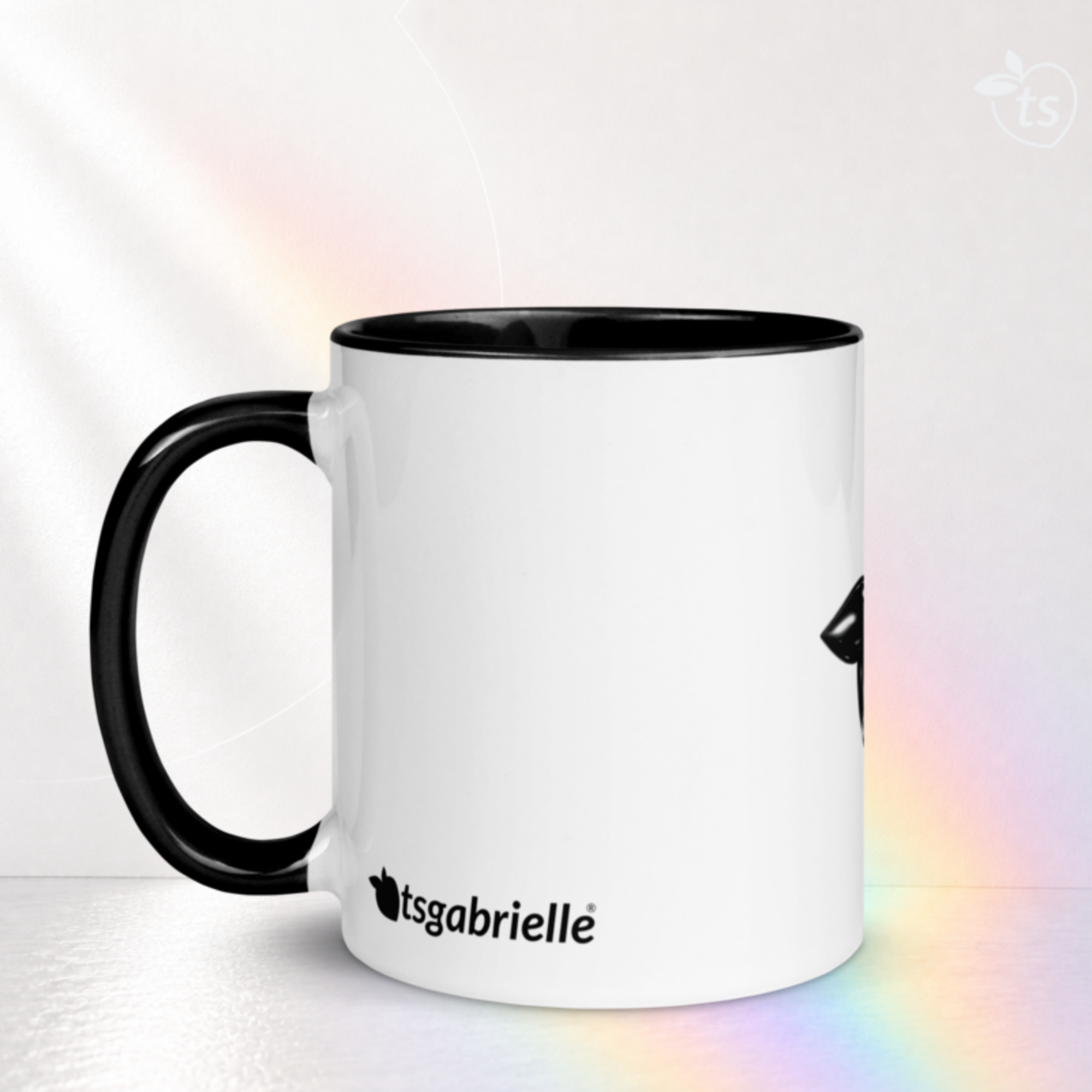 tsgabrielle® • Taza con Interior Color Negro • Cerámica • 2 Tamaños - Black - View 18