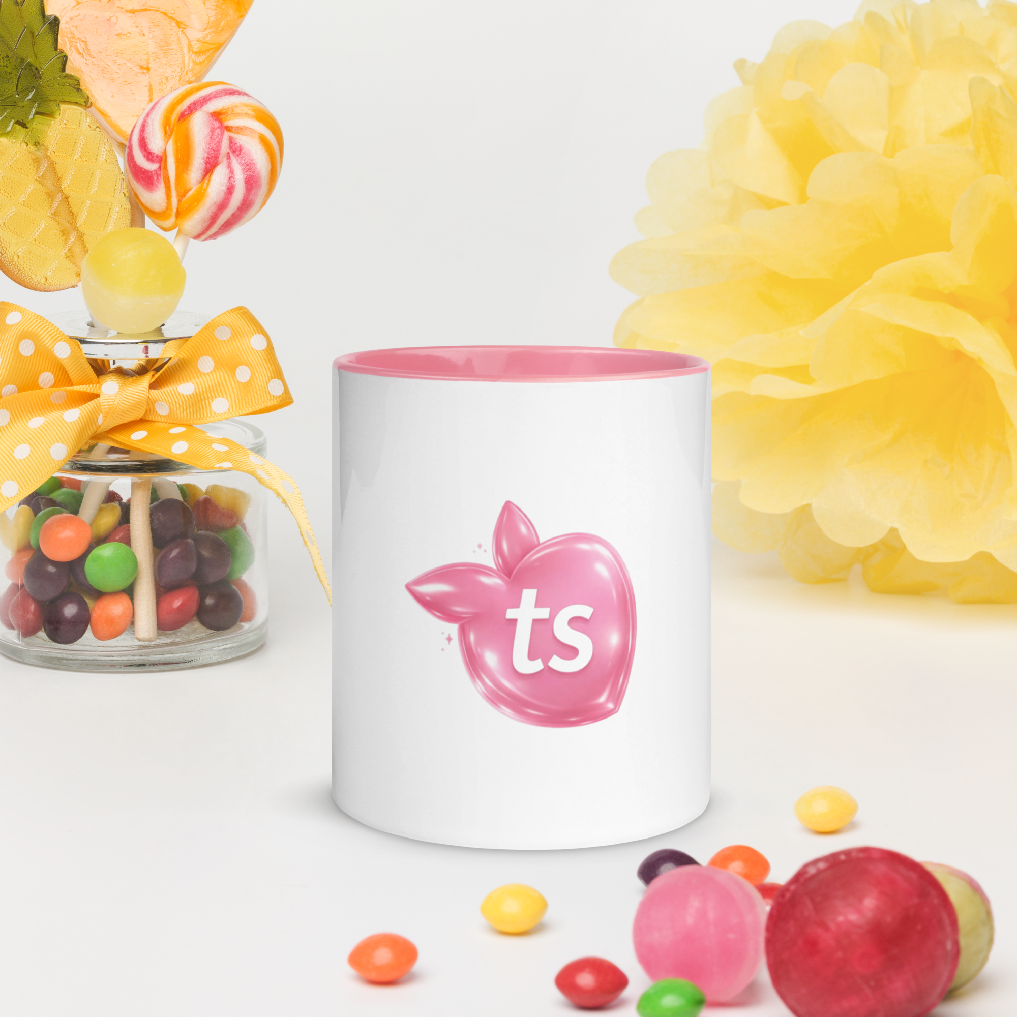 tsgabrielle® • Taza con Interior Rosa • Cerámica • 11 oz - Pink - View 7