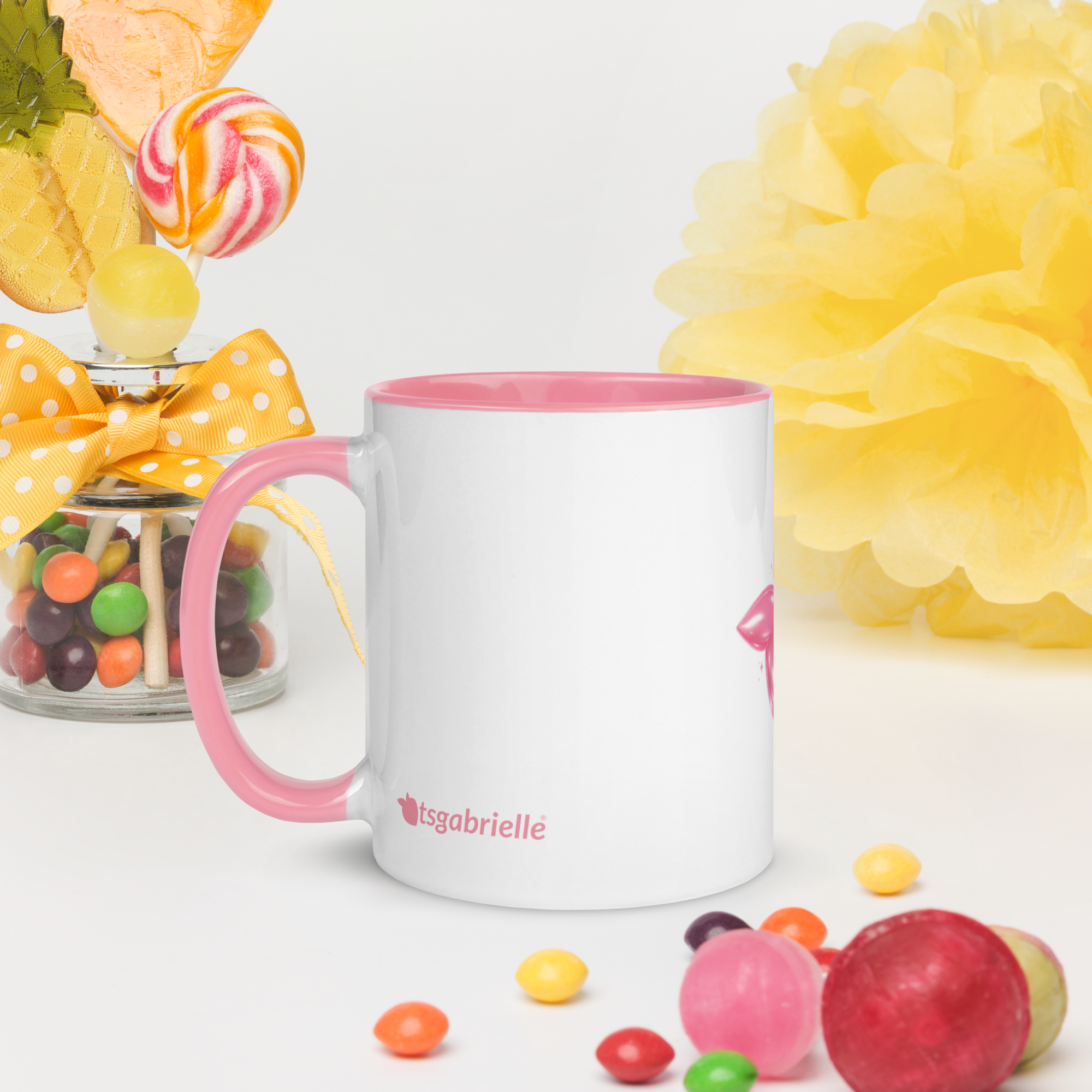 tsgabrielle® • Taza con Interior Rosa • Cerámica • 11 oz - Pink - View 8