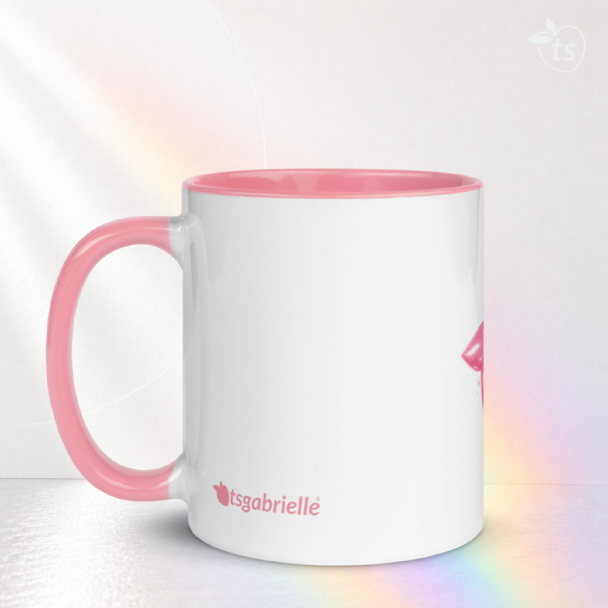 tsgabrielle® • Taza con Interior Rosa • Cerámica • 11 oz - Pink - View 11