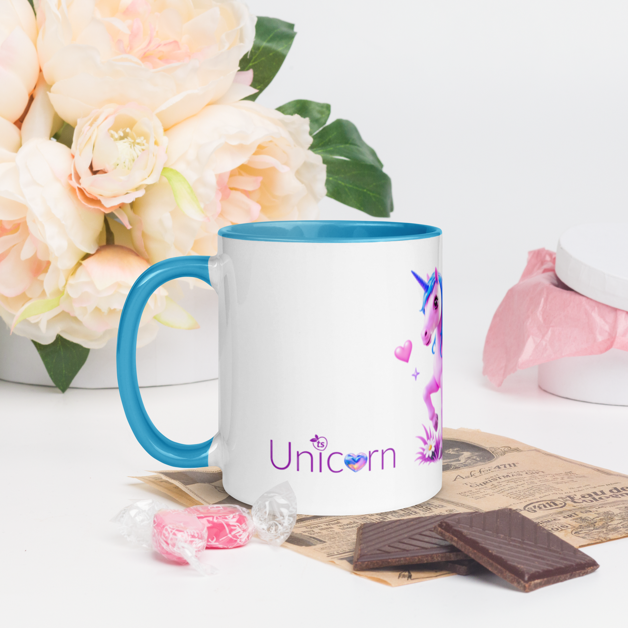 tsgabrielle® • Taza con color en el interior • Unicornio - Seraphina • Cerámica • 2 tamaños - Blue - View 9