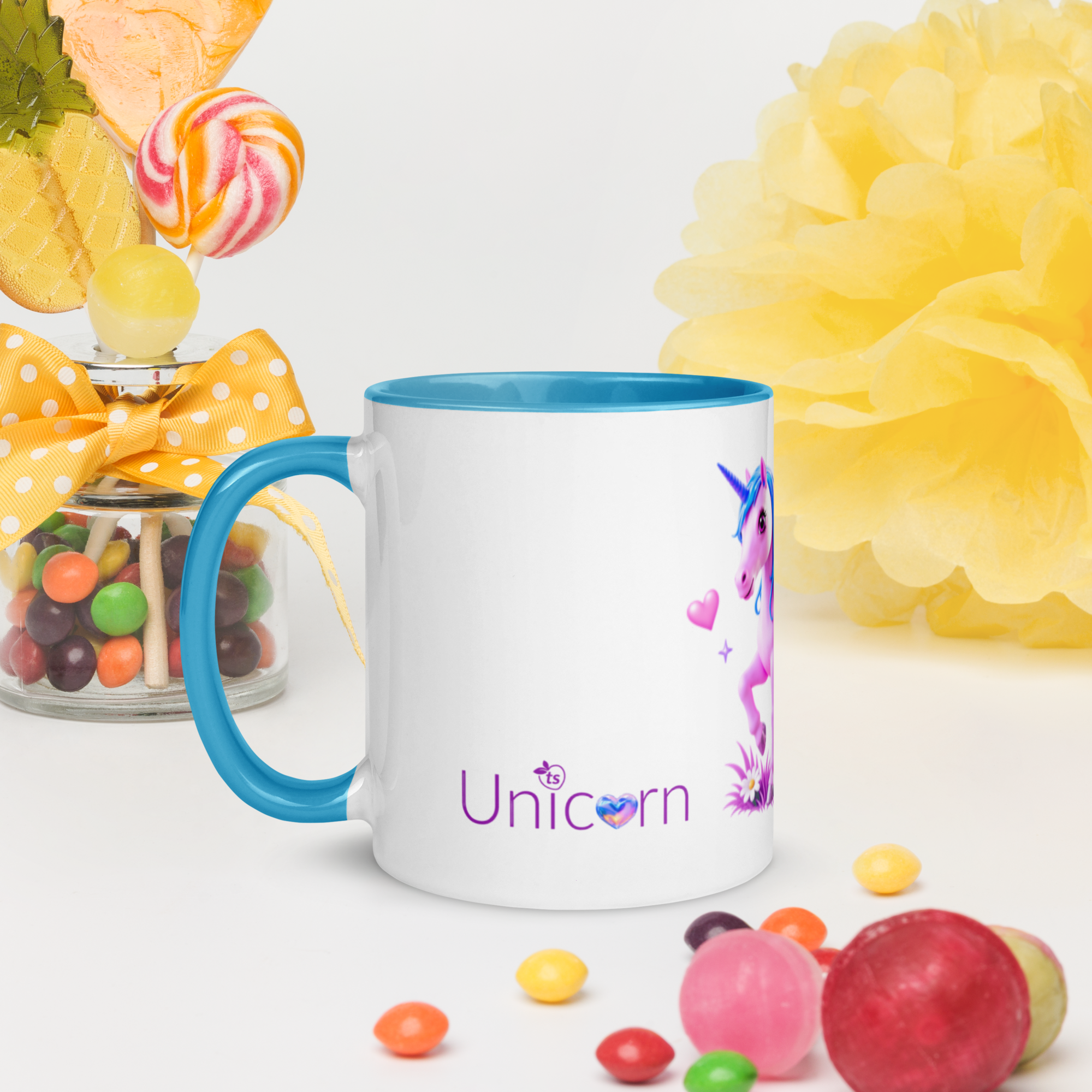 tsgabrielle® • Taza con color en el interior • Unicornio - Seraphina • Cerámica • 2 tamaños - Blue - View 10