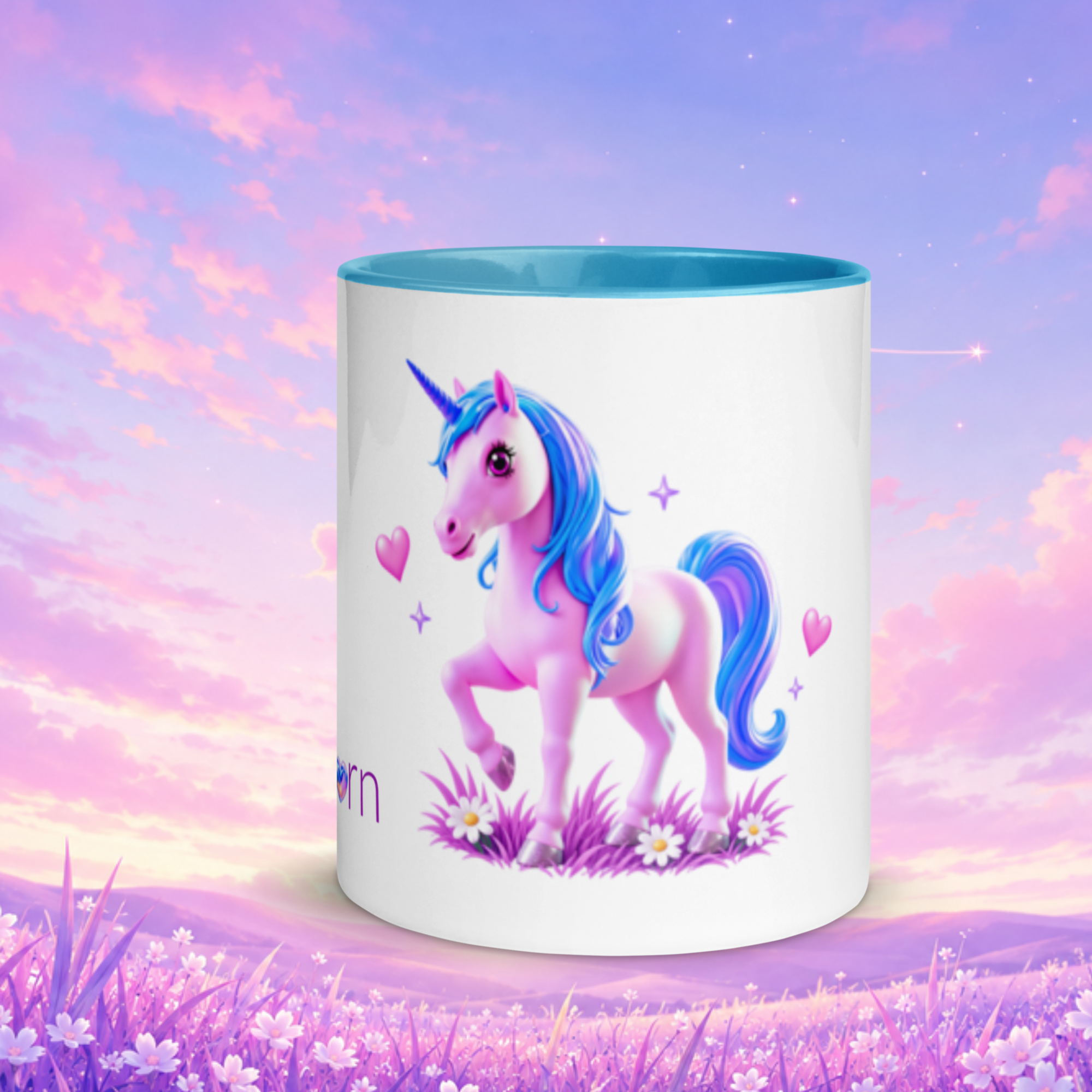 tsgabrielle® • Taza con color en el interior • Unicornio - Seraphina • Cerámica • 2 tamaños - Blue - View 12