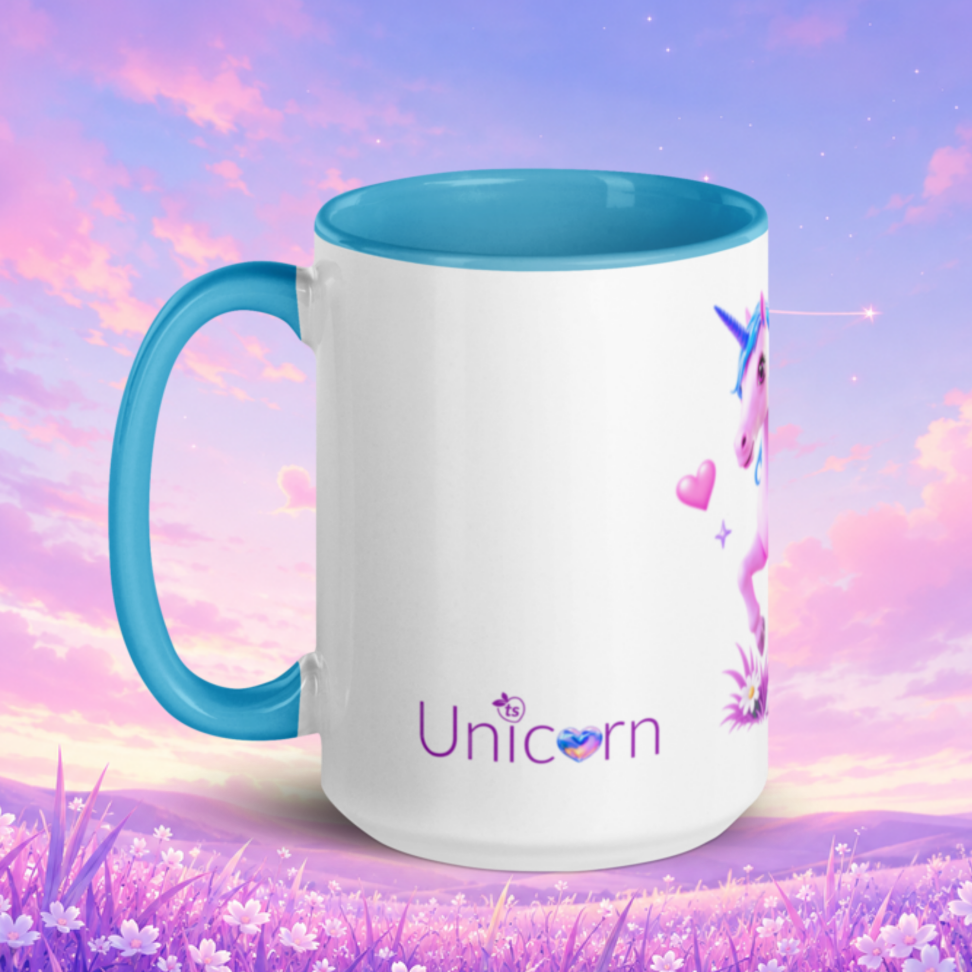 tsgabrielle® • Taza con color en el interior • Unicornio - Seraphina • Cerámica • 2 tamaños - Blue - View 15