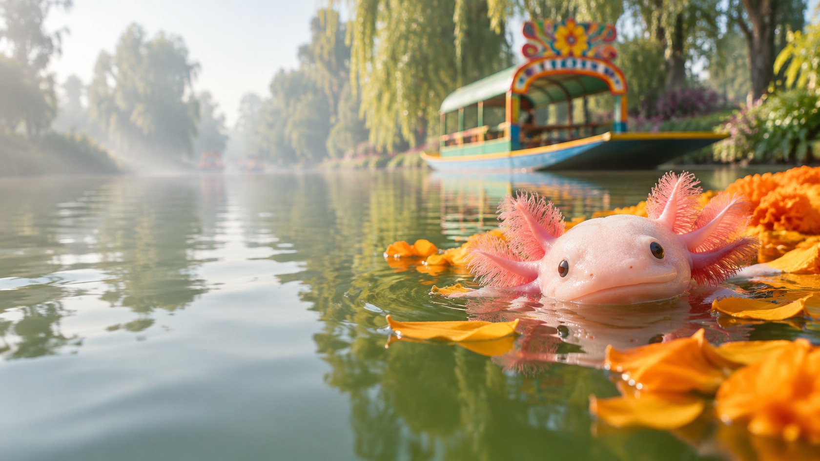 Las trajineras de Xochimilco, donde las novedades llegan primero.